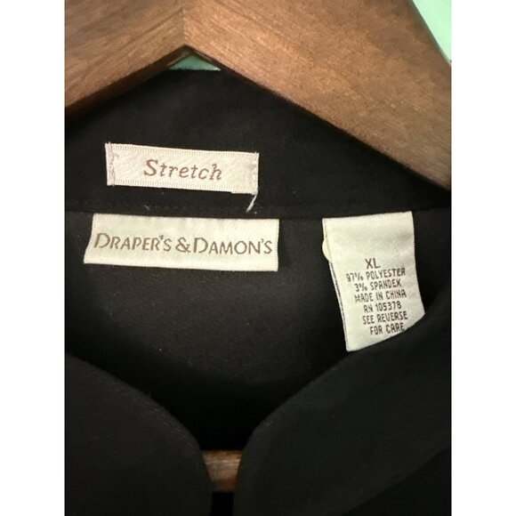 Drapers & Damons XL Black Stretch Jacket With Yellow Cheetah Embroidery & Gold Z - Picture 2 of 9